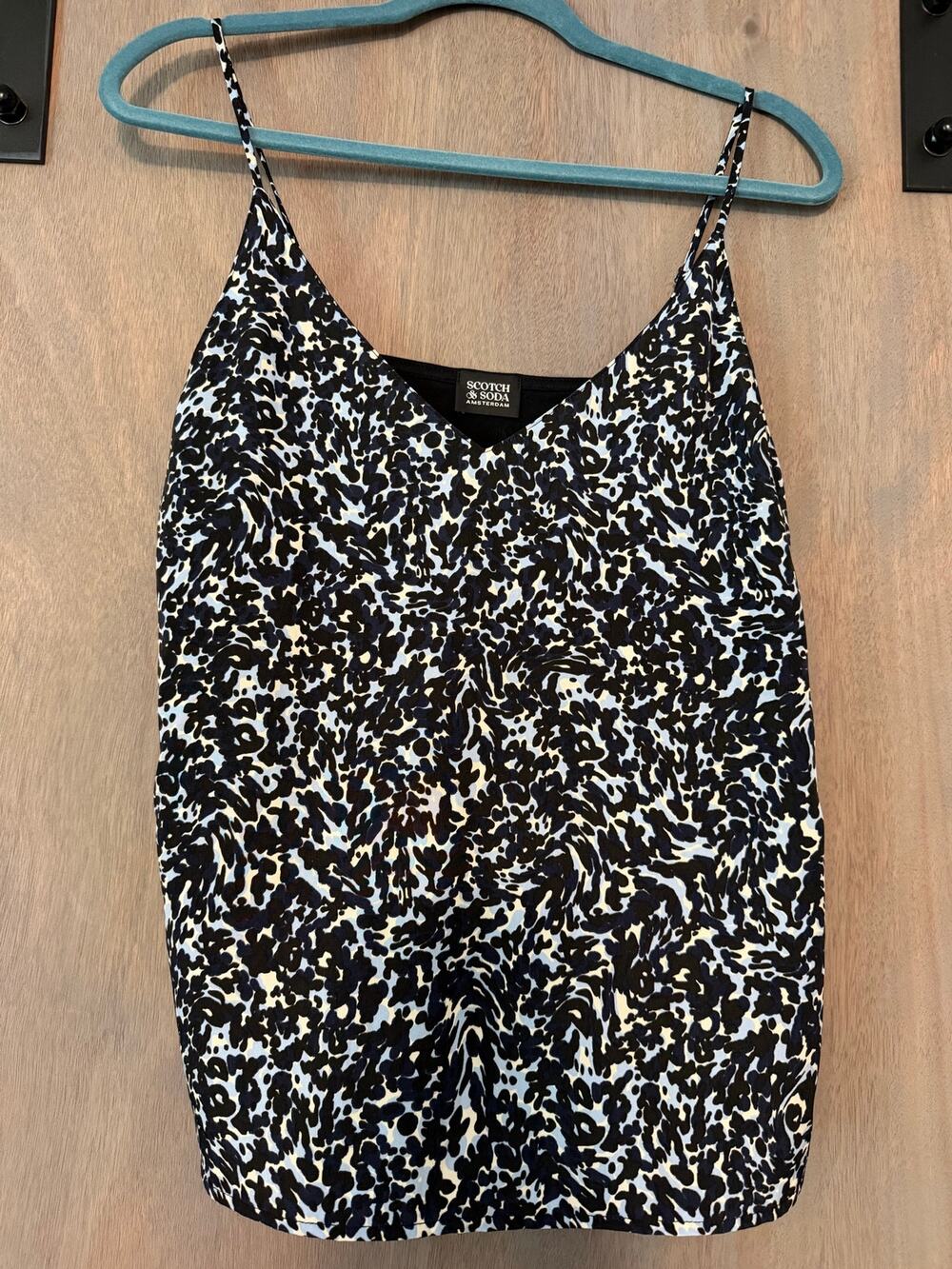 Scotch & Soda Size Small Blue and Black Spotted NWT Tank Top